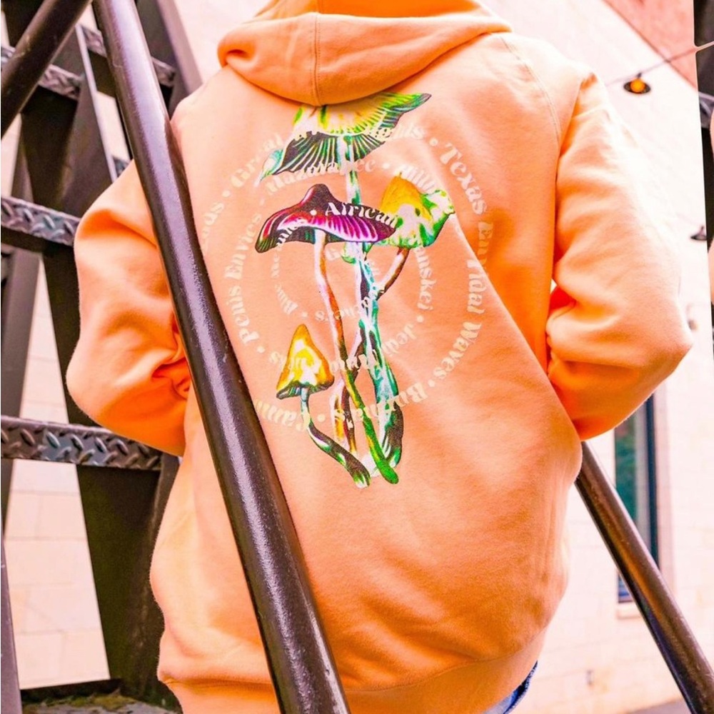 Men's Peach Graphic Hoodie